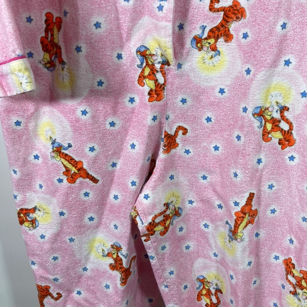Pooh One Piece Button Front Elastic Ankle Long Sleeve Pajamas w Feet  Size M - Picture 5 of 9